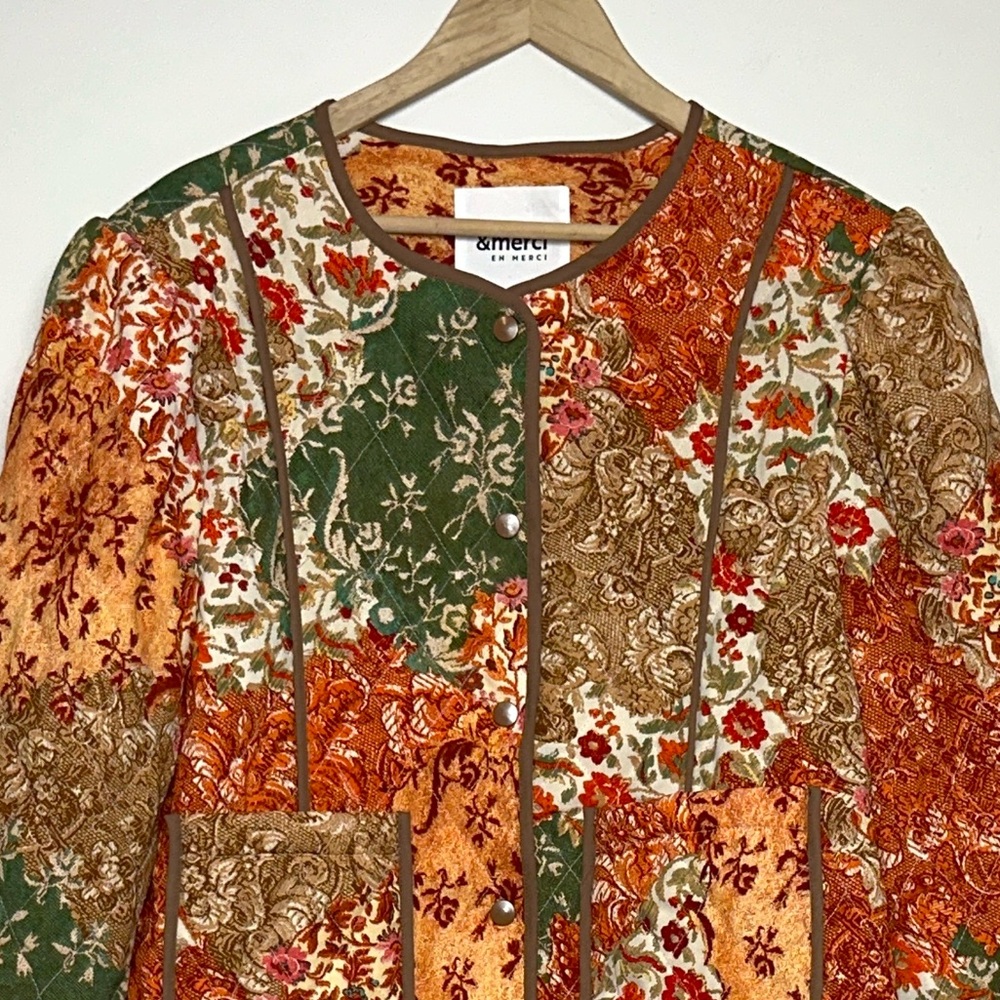 &Merci Quilted Patchwork Jacket - image 4